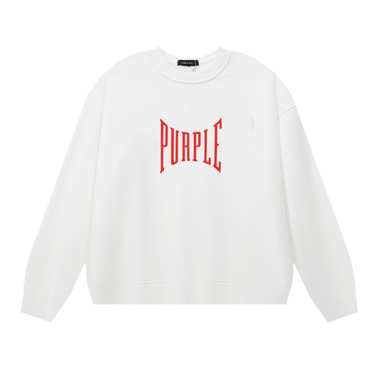 パープル メンズ 長袖 Tシャツ スウェットシャツ 1156