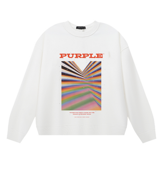 パープル メンズ 長袖 Tシャツ スウェットシャツ 1127 