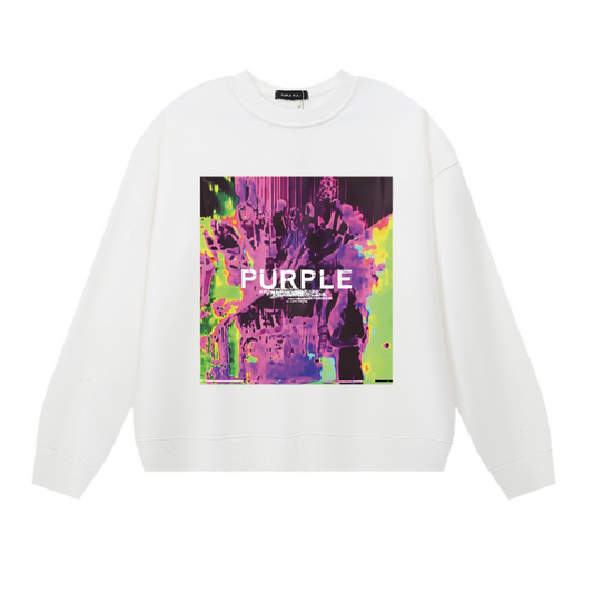 パープル メンズ 長袖 Tシャツ スウェットシャツ 1121 