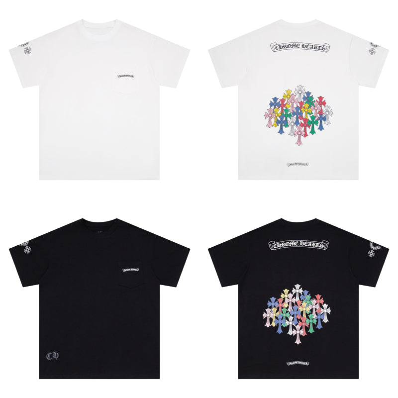 Chrome Hearts マルチカラークロス Tシャツ K6052 