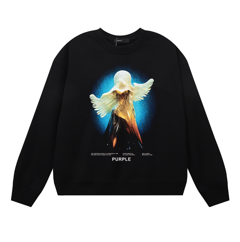 パープル メンズ 長袖 Tシャツ スウェットシャツ 1159 