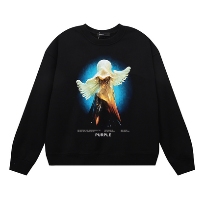 パープル メンズ 長袖 Tシャツ スウェットシャツ 1159 