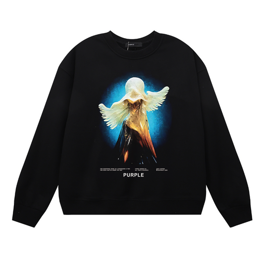 パープル メンズ 長袖 Tシャツ スウェットシャツ 1159 