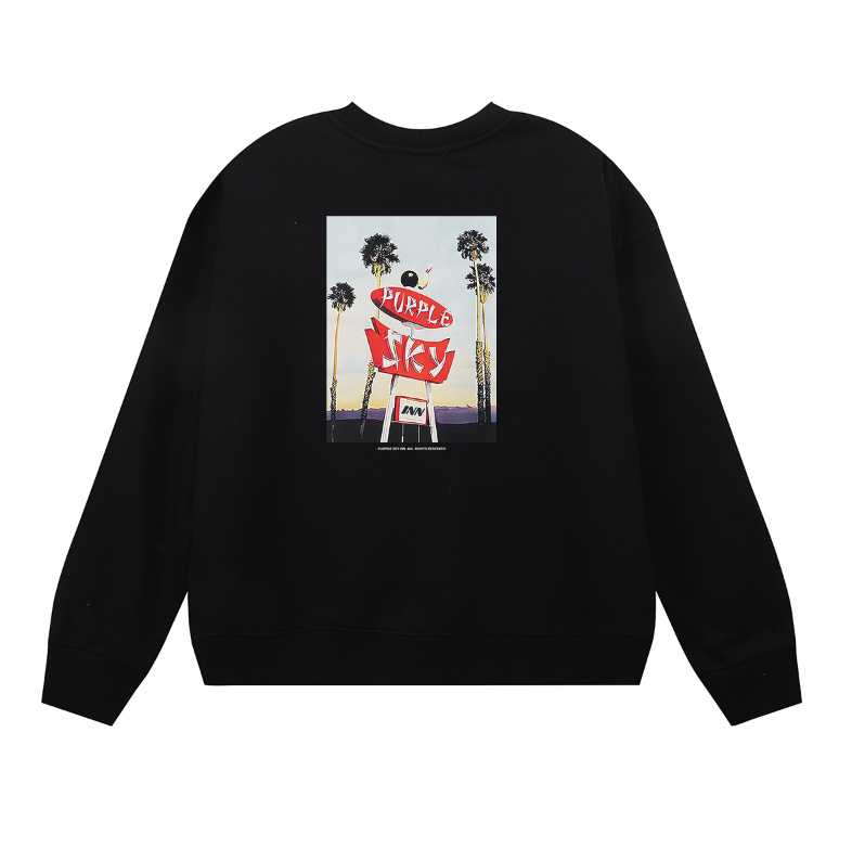パープル メンズ 長袖 Tシャツ スウェットシャツ 1150 