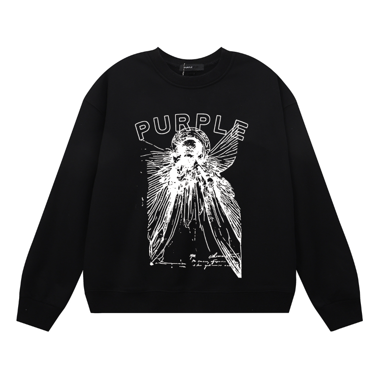 パープル メンズ 長袖 Tシャツ スウェットシャツ 1134 