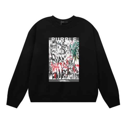 パープル メンズ 長袖 Tシャツ スウェットシャツ 1119 