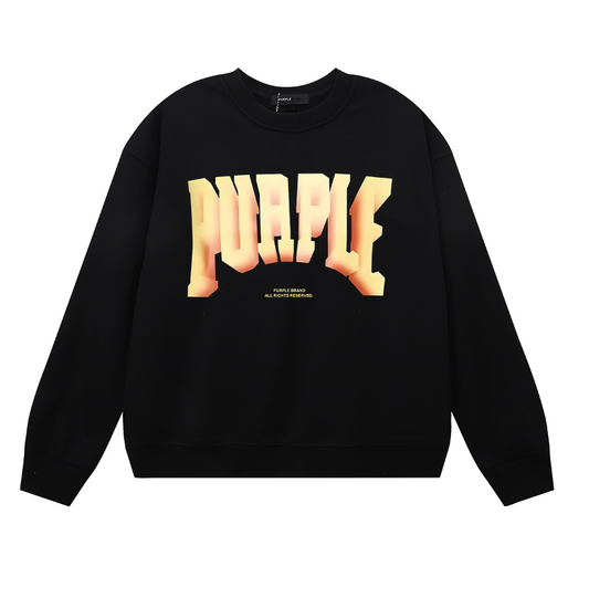 パープル メンズ 長袖 Tシャツ スウェットシャツ 1128 