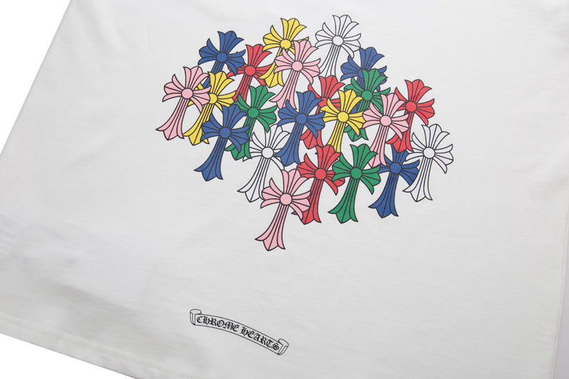 Chrome Hearts マルチカラークロス Tシャツ K6052 