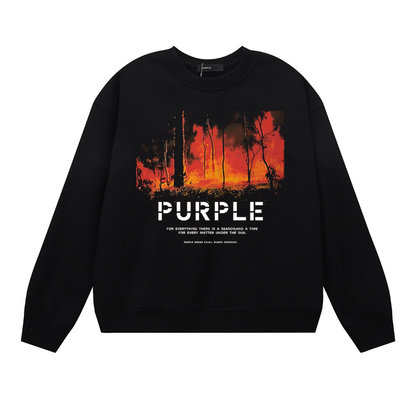 パープル メンズ 長袖 Tシャツ スウェットシャツ 1155 