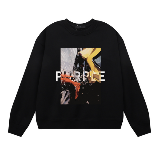パープル メンズ 長袖 Tシャツ スウェットシャツ 1123 