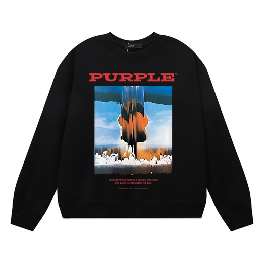 パープル メンズ 長袖 Tシャツ スウェットシャツ 1149 