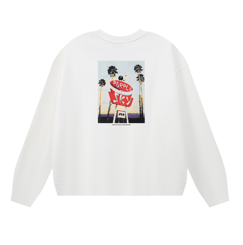パープル メンズ 長袖 Tシャツ スウェットシャツ 1150 