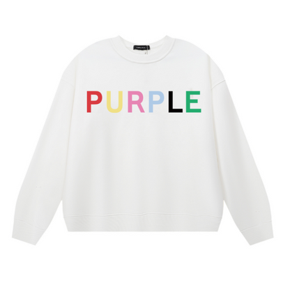 パープル メンズ 長袖 Tシャツ スウェットシャツ 1125 