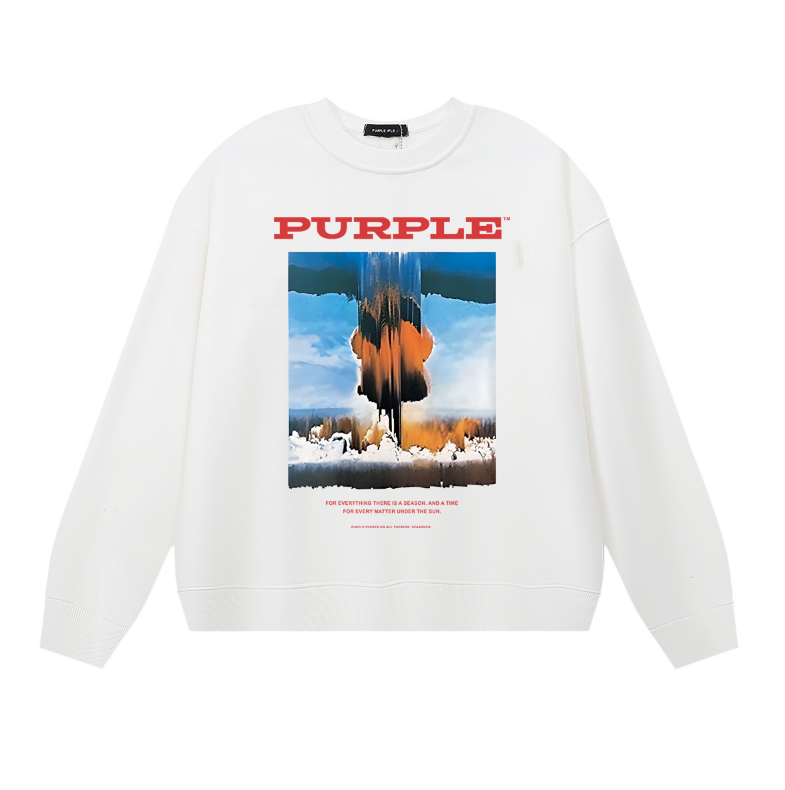 パープル メンズ 長袖 Tシャツ スウェットシャツ 1149 