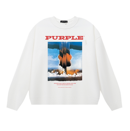 パープル メンズ 長袖 Tシャツ スウェットシャツ 1149 