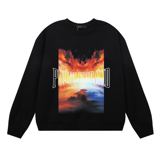 パープル メンズ 長袖 Tシャツ スウェットシャツ 1149 