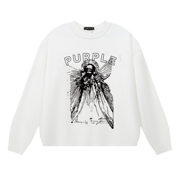 パープル メンズ 長袖 Tシャツ スウェットシャツ 1134 