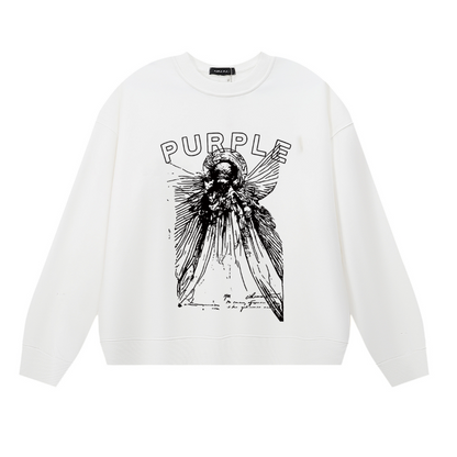 パープル メンズ 長袖 Tシャツ スウェットシャツ 1134 